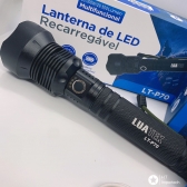 Super Lanterna Led T9 P70 Recarregavel Lua Tek 98.000w