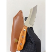 Faca  Mini  Cutelo Artesanal Rustico Com Bainha Churrasco Pesca Desossar Carne BW 7247