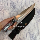Faca De Caça Churrasco Full Tang Modelo Luxo C/ Bainha Nylon   1168
