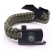 Pulseira Paracord Apito Bússola Lâmina Pederneira Sobrevivencia Camping Trilha