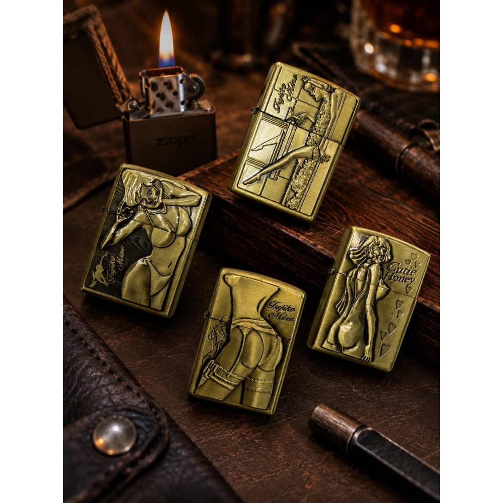 isqueiro  tipo zippo colecao mulheres 6143