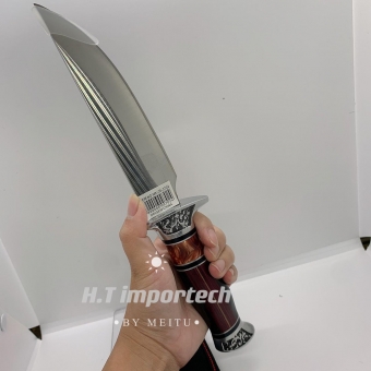 Faca De Caça Pesca Churrasco Luxo Fulltang Inox 0702/1435