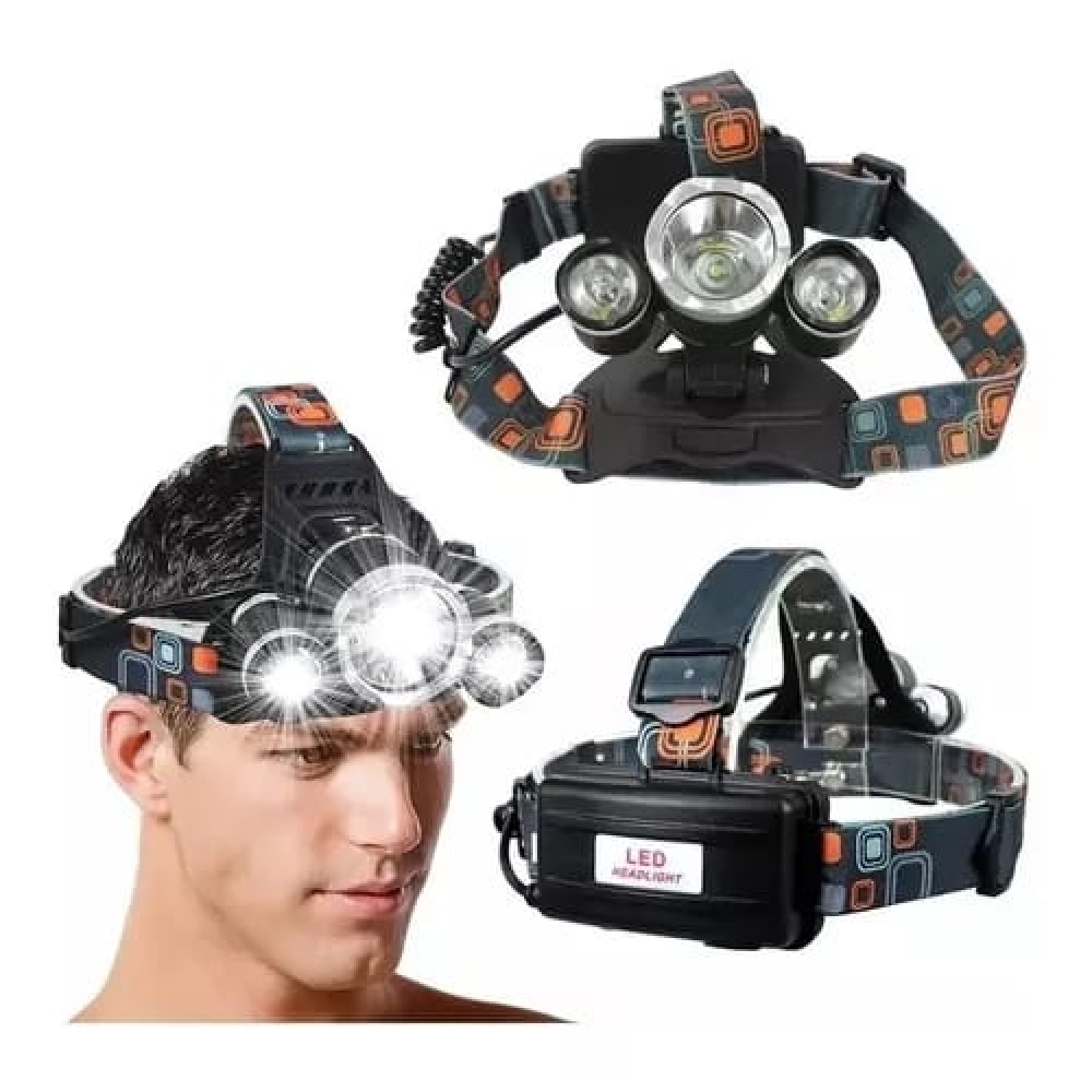 Lanterna Cabeça Triplo Led T6 Cree Profissional Ec-6230