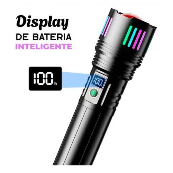 Lanterna Led Tática Recarregável Canhão De Luz Bmax 8540