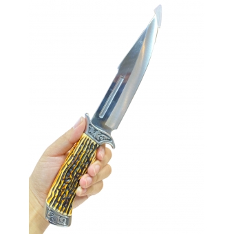 Faca Luxo Churrasco Pesca Cabo De Osso Taue A9873