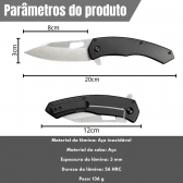 Canivete Inox Black Silver C Clip 999B