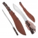 Facão Nepalês Kukri 5mm Dorso Fulltang Caça,com Bainha Couro  SLK-YX07