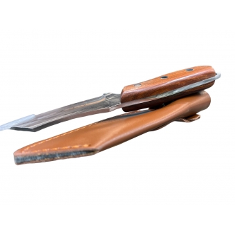 Faca  Mini  Cutelo Artesanal Rustico Com Bainha Churrasco Pesca Desossar Carne BW 7247