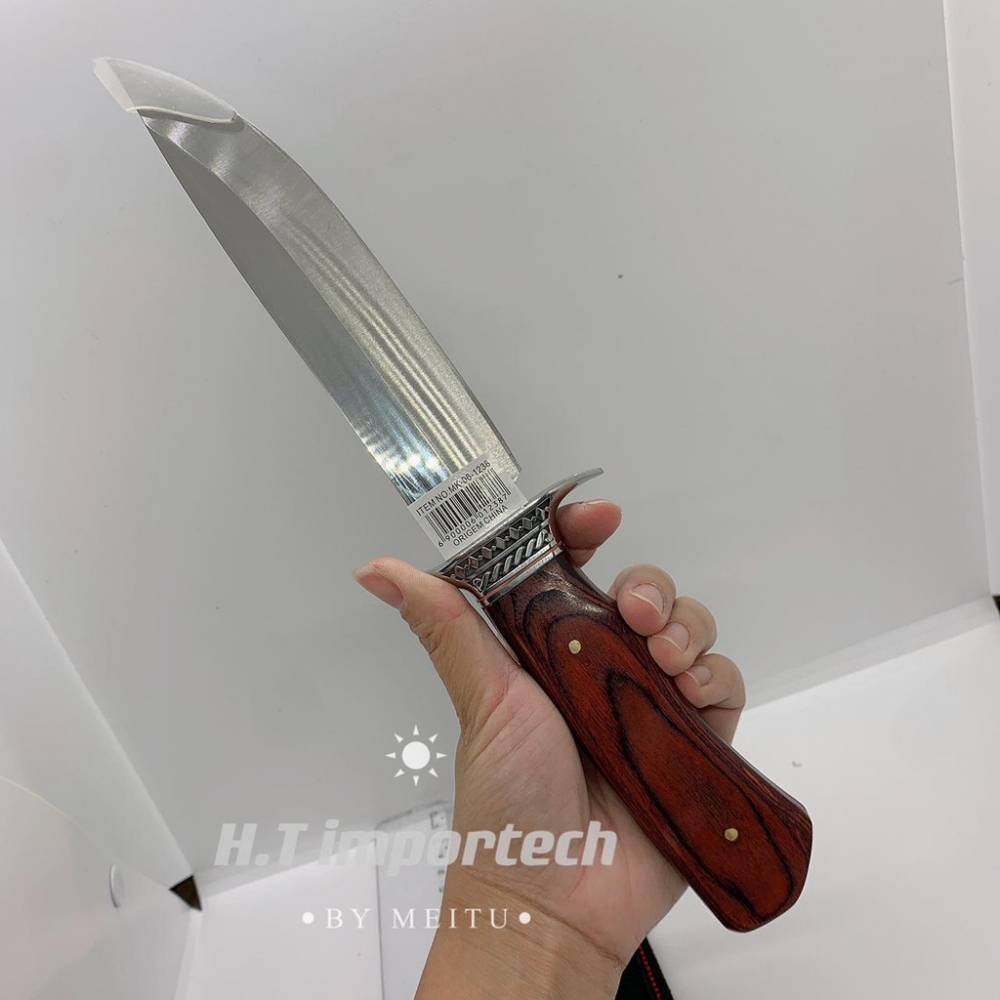 Faca De Caça Churrasco Full Tang  Luxo C/ Bainha Nylon 1238
