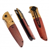 Canivete Semi Automático Cabo Madeira FA40