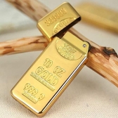 Isqueiro Recarregavel Gas luxo Gold