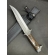 Faca Churrasco Artesanal Full Tang Afiada Bainha CY60