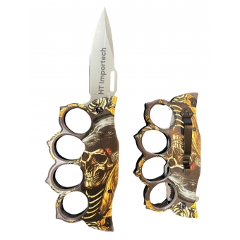 Soco Inglês Com Faca Canivete Tático E Clip Para Cinto 0988