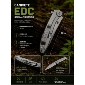 Canivete Aço Inox Flipper Bushcraft C/ Trava Linerlock 999C