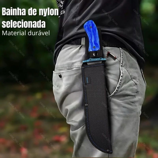 Faca Fulltang Inox Cabo Resina Com Cobre Em Relevo A261