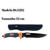 Faca Esportiva Bear Grylls Cabo emborrachado  BG-1282
