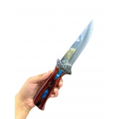 Faca churrasco cabo madeira e resina mk- 0980