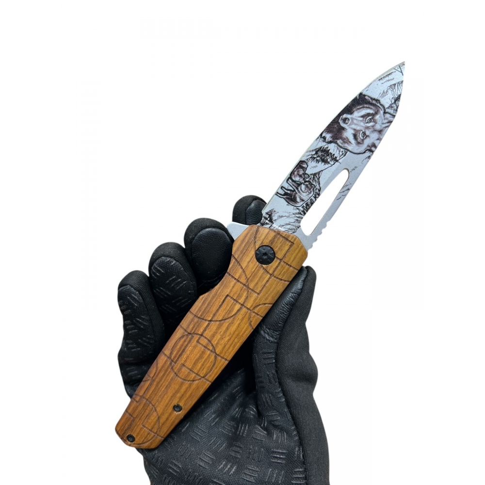 Canivete Semi Automatico Urso e Lobo 1692