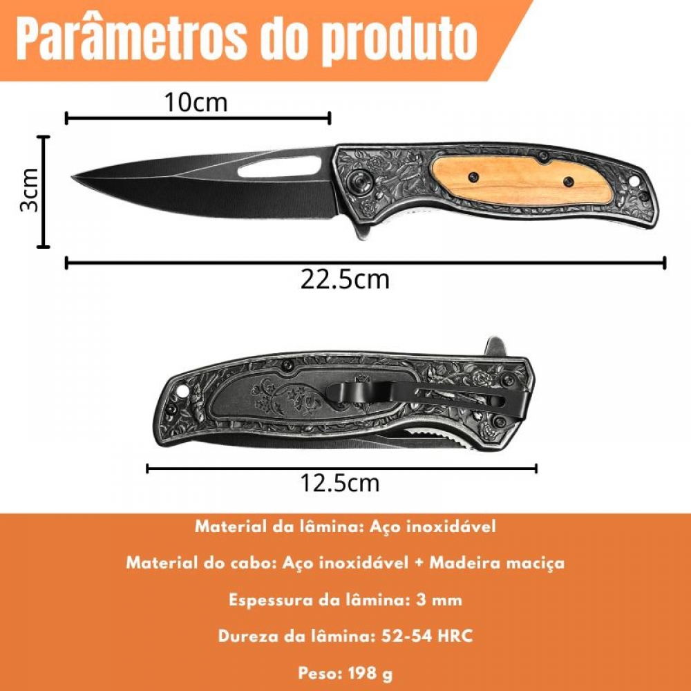 Canivete Semiautomático 22,5cm MK-06-1928