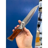 Canivete Automático Aço com Madeira MK 0728