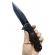 Canivete Semi-automático Lâmina Mista Caveira Total Black L002v