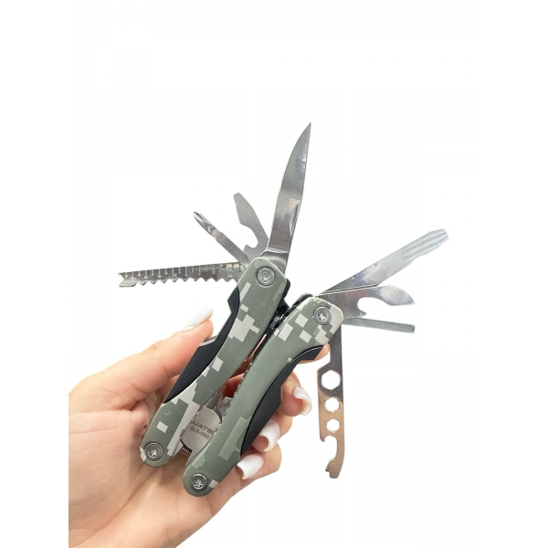 Alicate Canivete Multifuncional Suiço Inox Militar Multiuso - Luatek D90