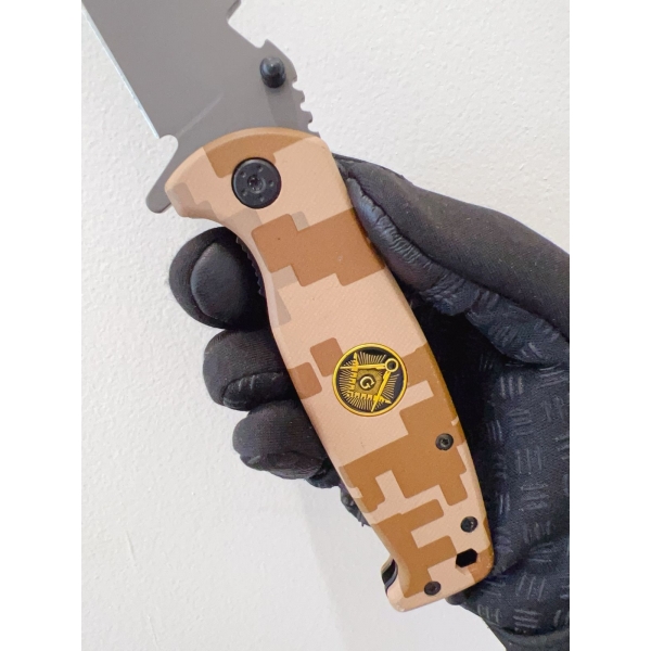 Canivete  Símbolo Da Maçonaria Camuflado Semi Automatico