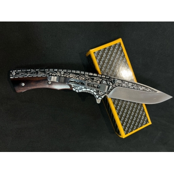 CANIVETE LUXO TRABALHADO SEMI AUTOMATICO COM CLIP - 1560