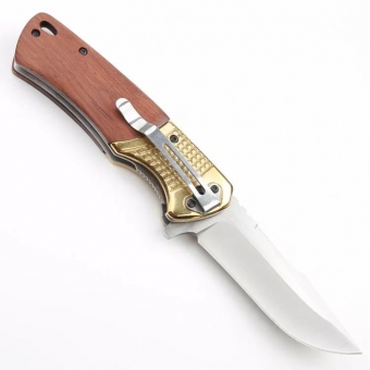 Canivete Gold Semi Automatico Tatico Pesca Camping 1305