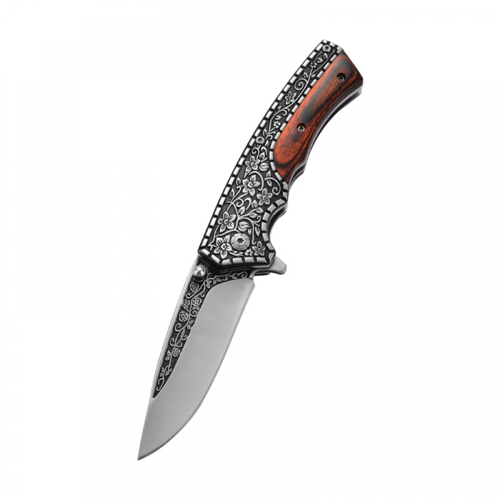 CANIVETE LUXO TRABALHADO SEMI AUTOMATICO COM CLIP - 1560