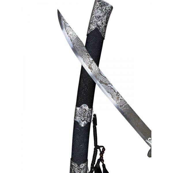 Espada Sabre Chinês Dragon Imperial - Lâmina Decorada com Bainha H56