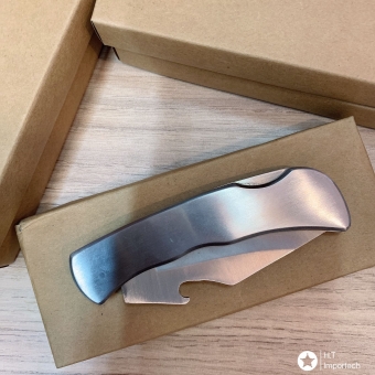 Canivete Inox Com Cliper de Bolso + Abridor De Garrafas Otima Resistencia e Qualidade  X011