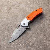 CANNIVETE SEMI AUTOMATICO liga de titânio Damasco + G10 CYL 80