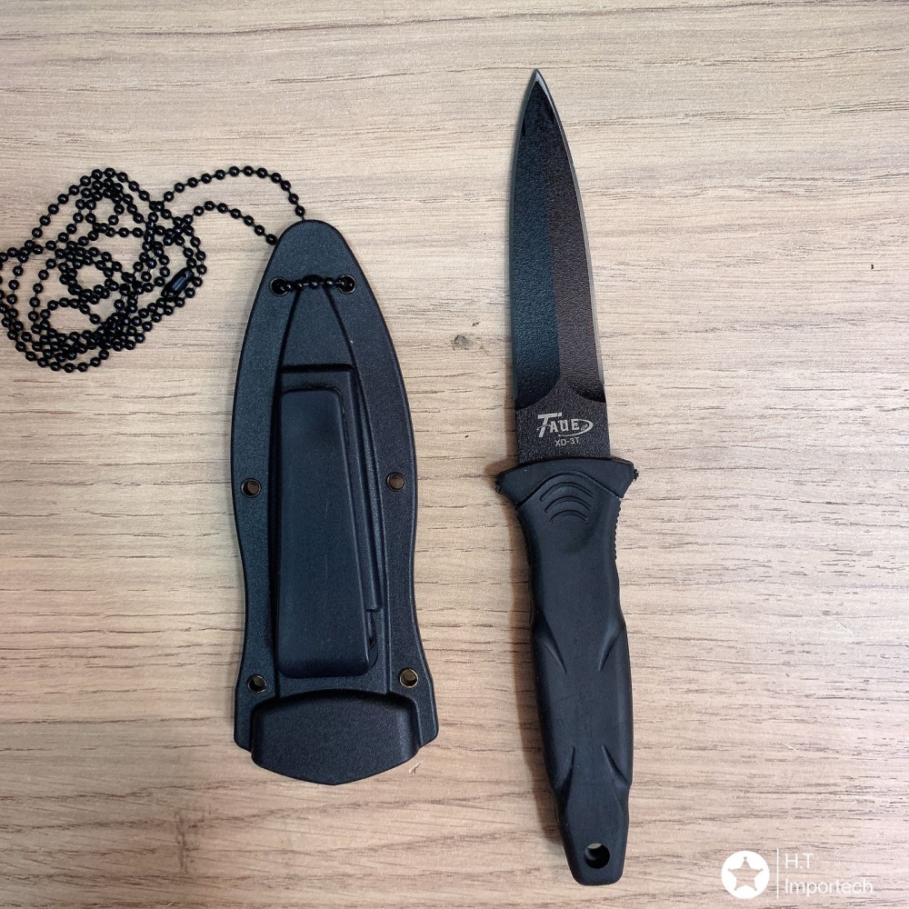 Faca Tática Command + Corrente Tática - Resistente XD-3T