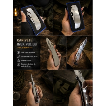 Canivete  Monobloco SEMI AUTOMATICO Com Trava + Clip super resistente  CYL-58