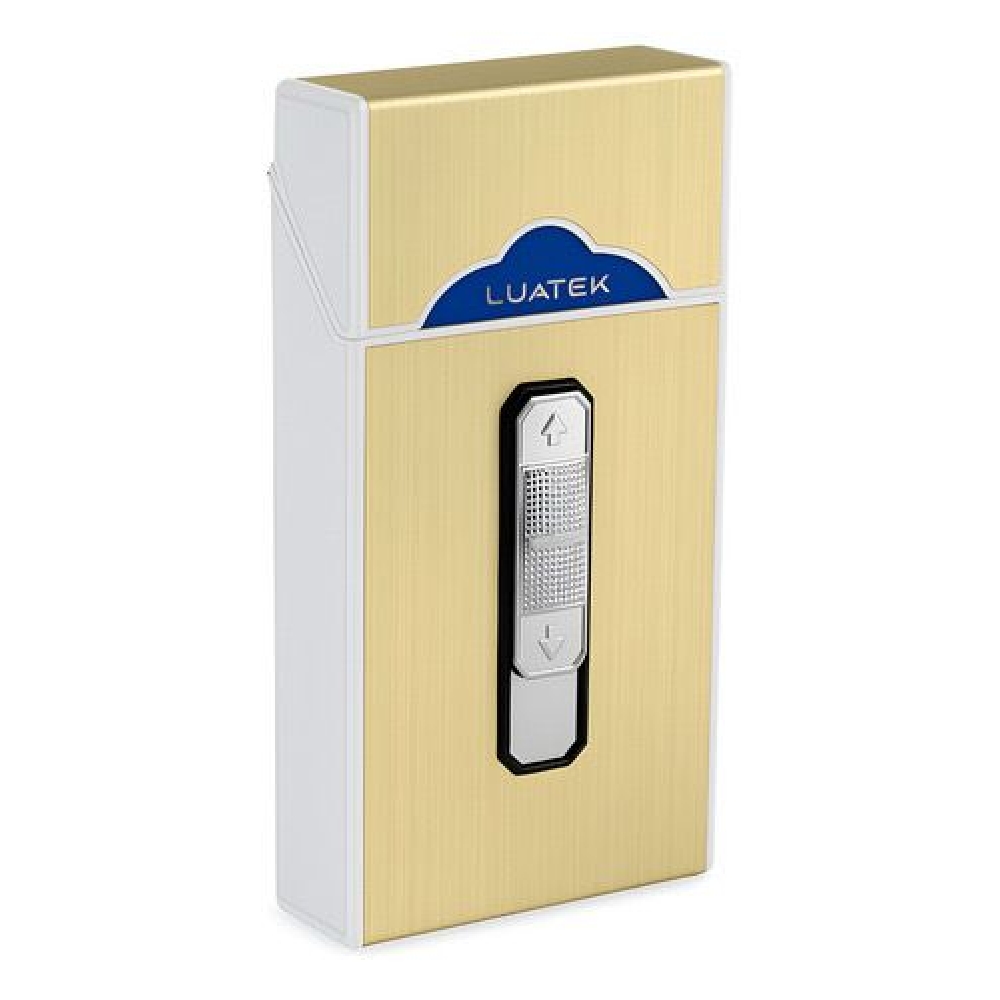 Carteira Porta Cigarro  Com Acendedor Isqueiro LH-076 - DOURADO