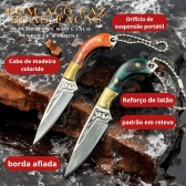MINI FACA PORTATIL CANIVETE CHAVEIRO LUXO COM CAPINHA 8003