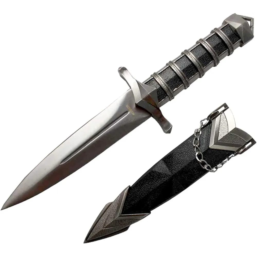 Adaga Dark com bainha, adaga medieval para coleção, cosplay H13