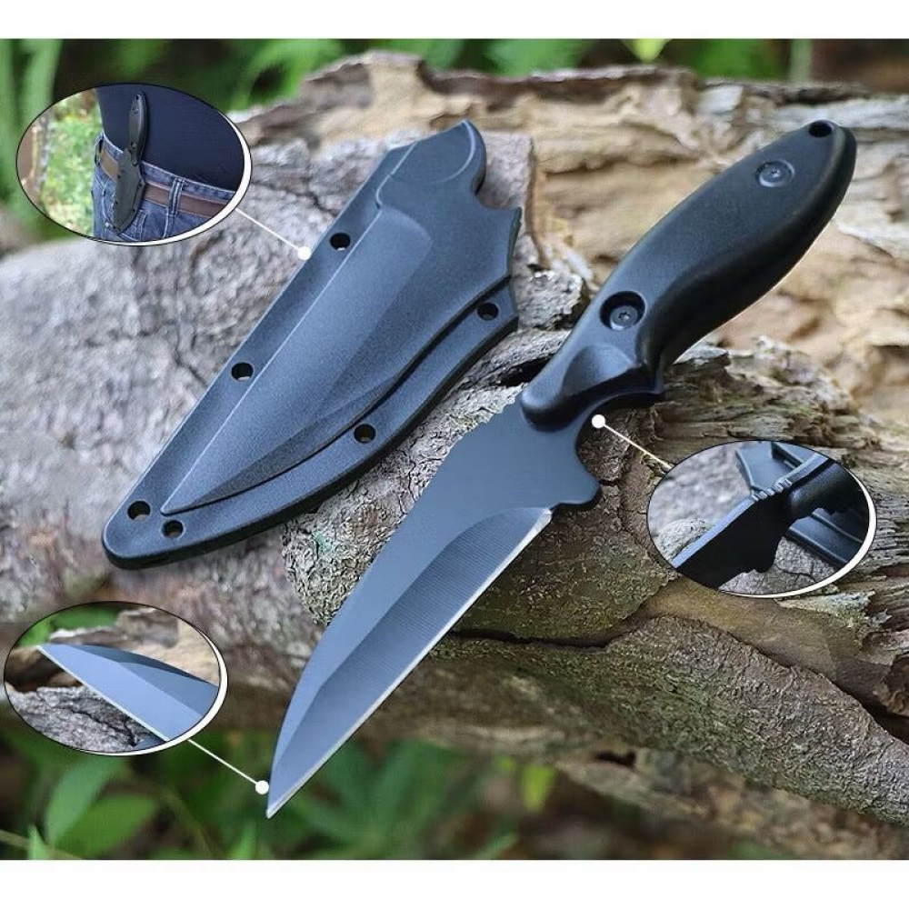 Faca Hunter Outdoor Full Tang Com Bainha SK-8 - PRETO