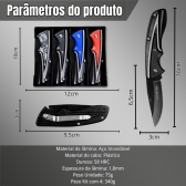 Kit com 4 Canivetes Abertura Manual Para Camping Luatek SLK-D53