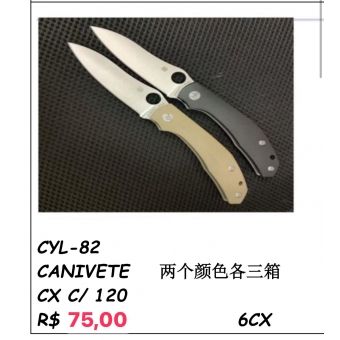 Faca Dobrável de Aço Inoxidável G10 para Acampamento CYL-82