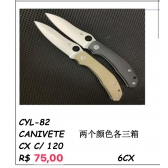 Faca Dobrável de Aço Inoxidável G10 para Acampamento CYL-82
