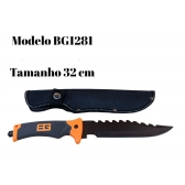 Faca Esportiva Bear Grylls Cabo emborrachado  BG-1281