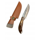 Faca Artesanal Fulltang Tipo  Damasco Premium Cabo Madeira DJ-180