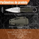 Mini Faca Russa Fulltang 440c ,defesa, Bainha Secure FP-03