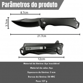 Canivete Inox Black Semi Automatico C Clip 999A