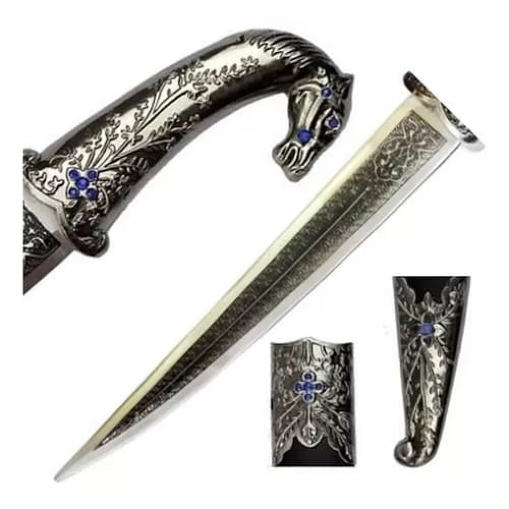 Adaga Luxo Rei Átila Cabeça de Cavalo  0031