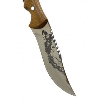 Faca Luxo Lobo Com Serra CYL-76