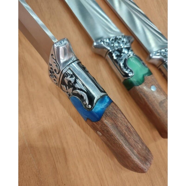 FACA LUXO DE CHURRASCO DETALHE RESINA 0508