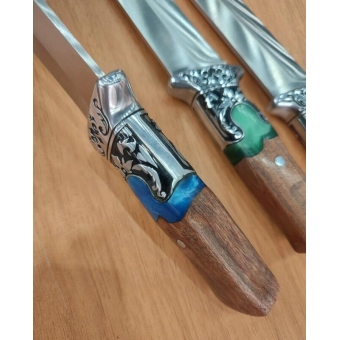 FACA LUXO DE CHURRASCO DETALHE RESINA 0508